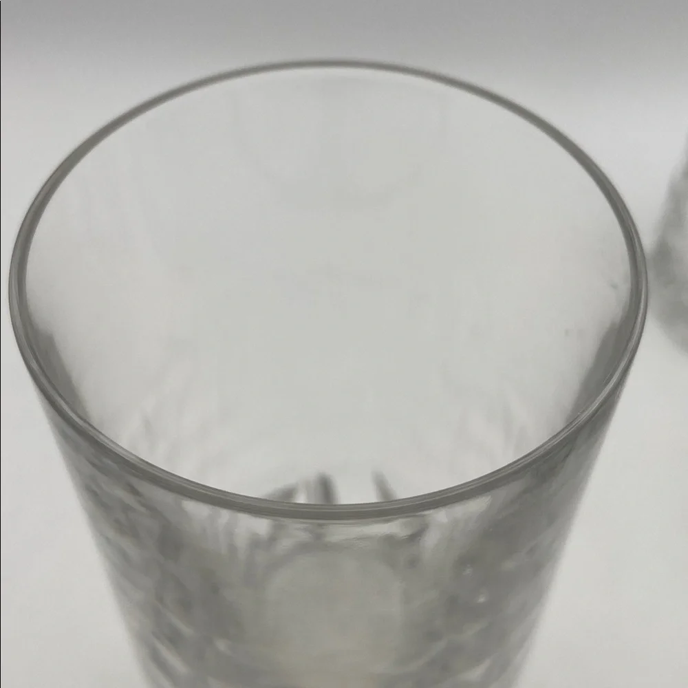 Tiffany & Co. Crystal Rock Cut Highball Tall Glass Set of 4